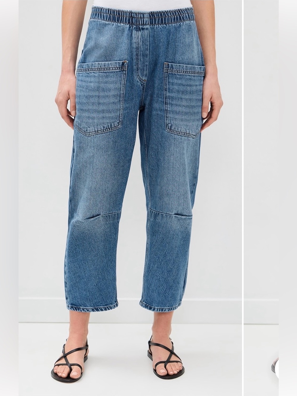 Secular Travis Denim Pants l Women's Relaxed Patch-Pocket Jeans (Large)
